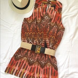 BCBGMaxAzria Pleated Romper